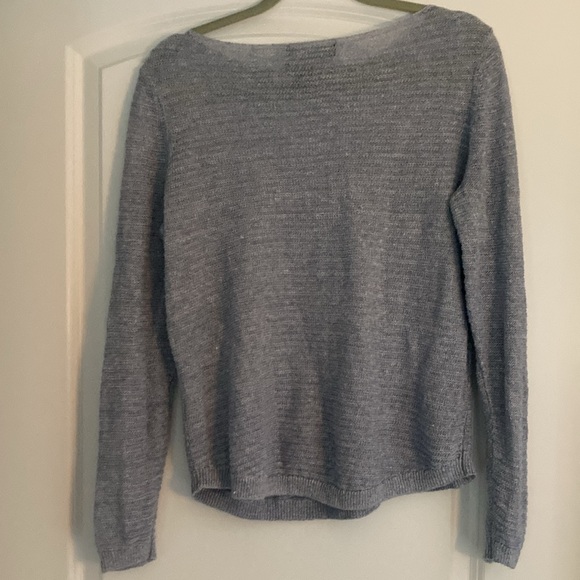 Tahari 100% linen summer sweater. Blue. Sz L. Worn only a few times. - Picture 4 of 4